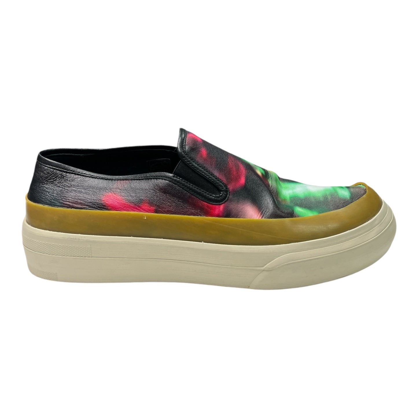 DRIES VAN NOTEN black & multicolour leather Slip-On Sneaker - Moda Consignment