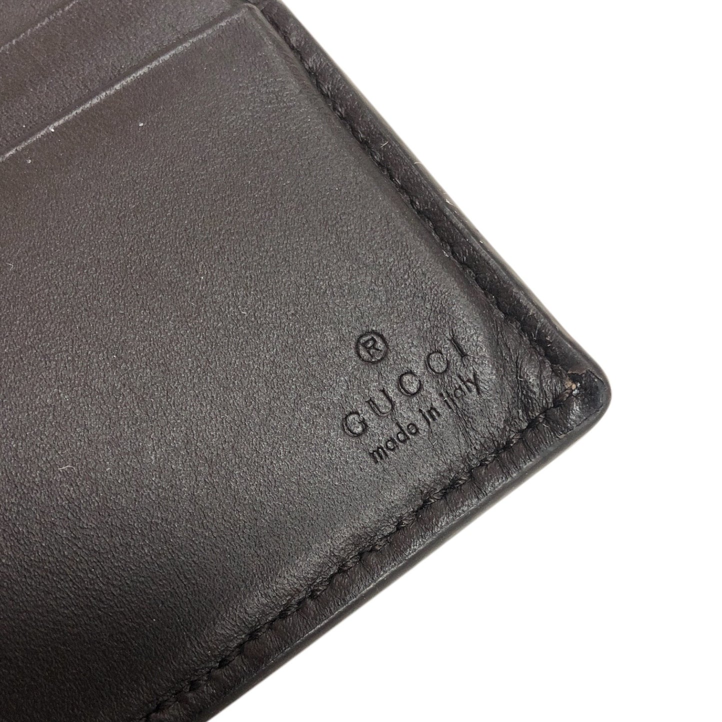GUCCI Beige GG Supreme Canvas Signature Web Bifold Wallet - Moda Consignment