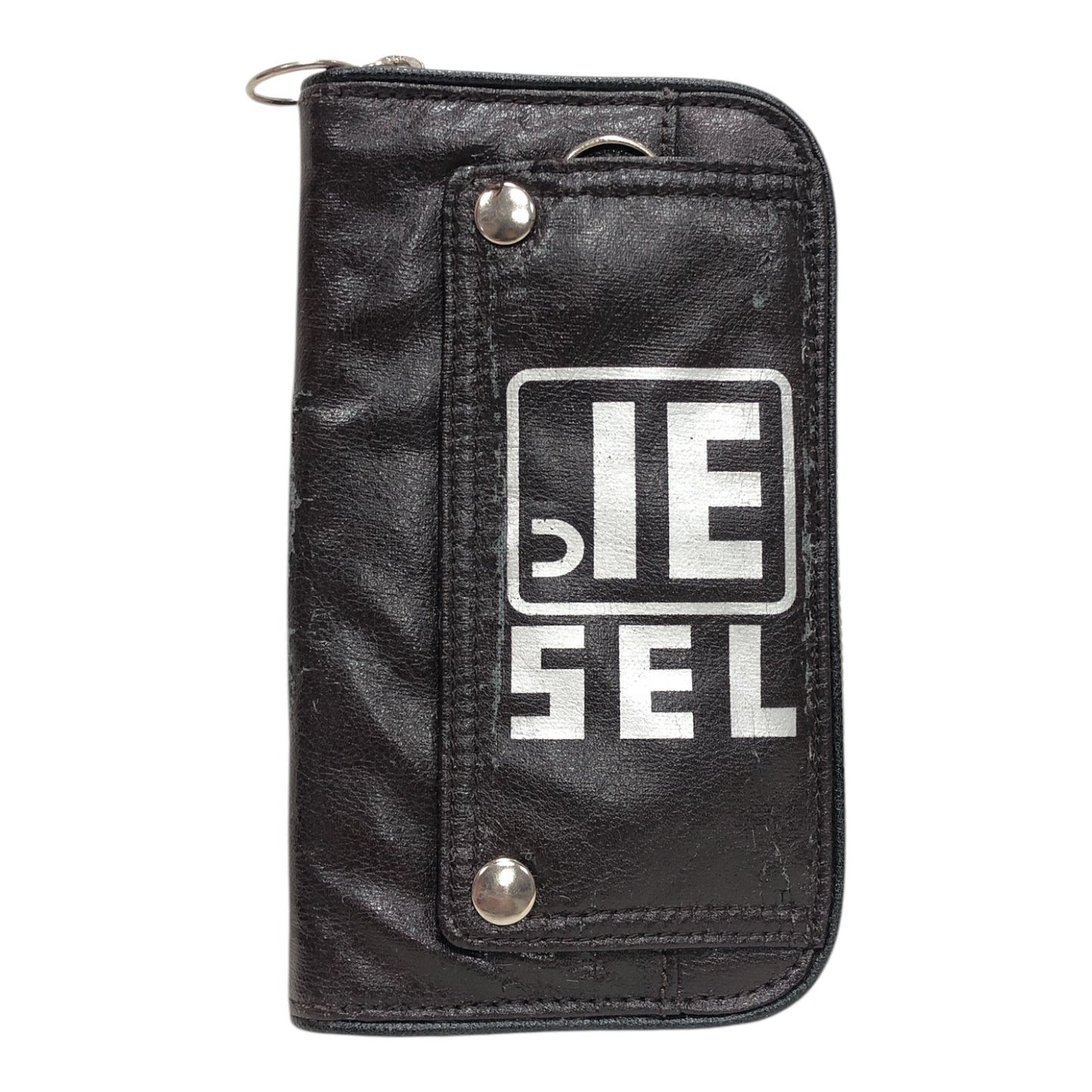 DIESEL Black Leather card holder - Moda Consignment