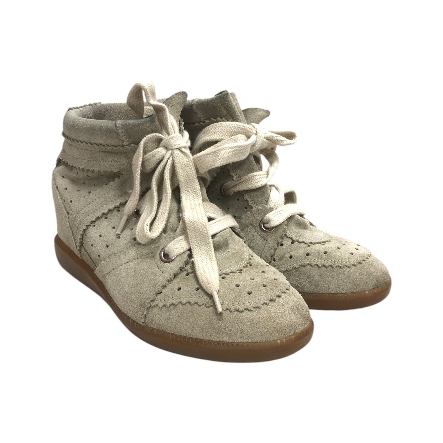ISABEL MARANT Bobby suede wedge sneakers