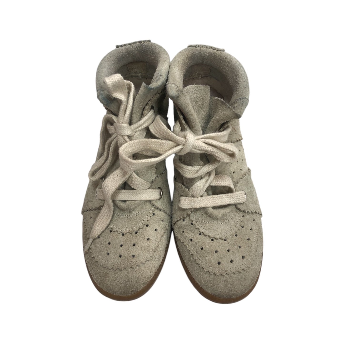 ISABEL MARANT Bobby suede wedge sneakers