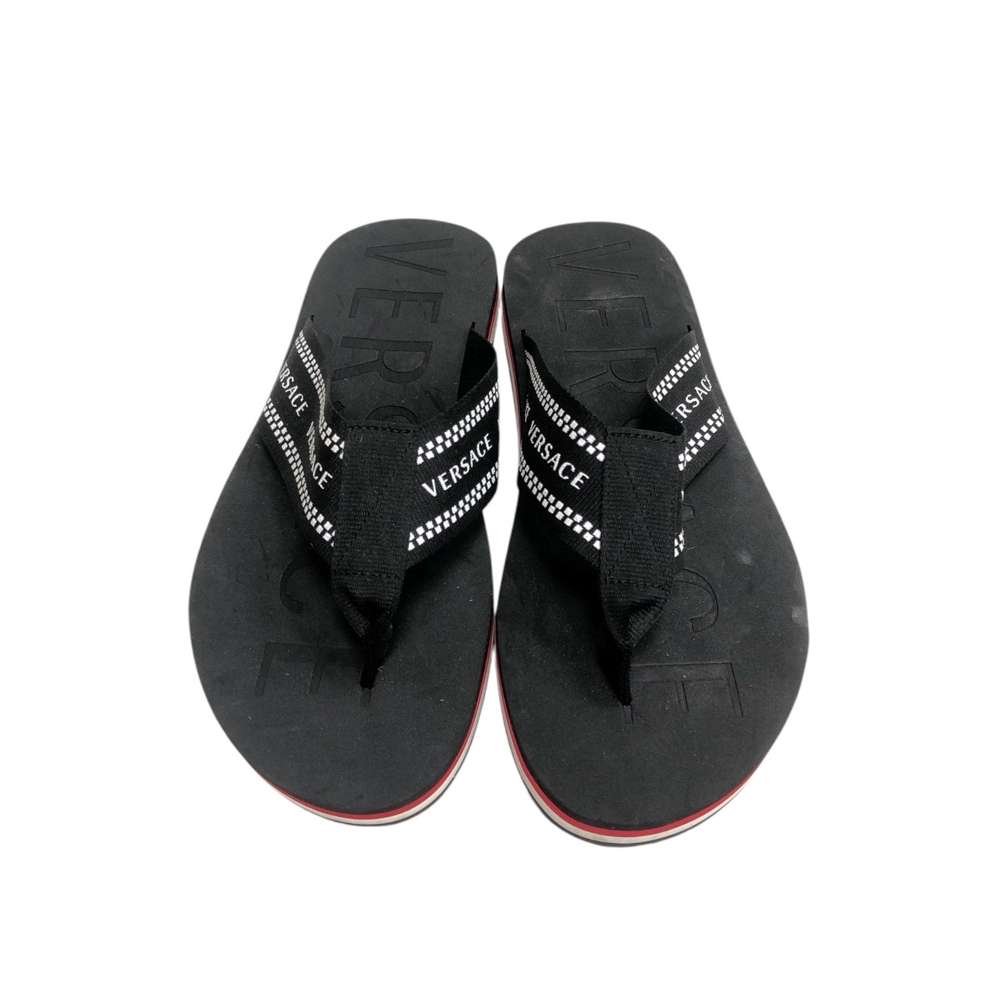 VERSACE Black Foam Flip-Flops - Moda Consignment