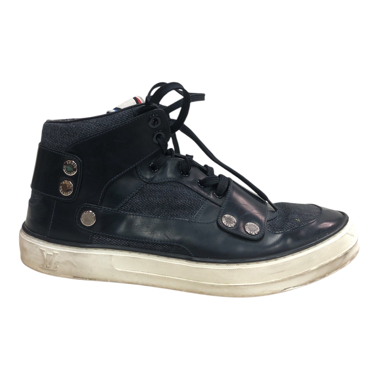 LOUIS VUITTON Blue Denim Leather Sneaker