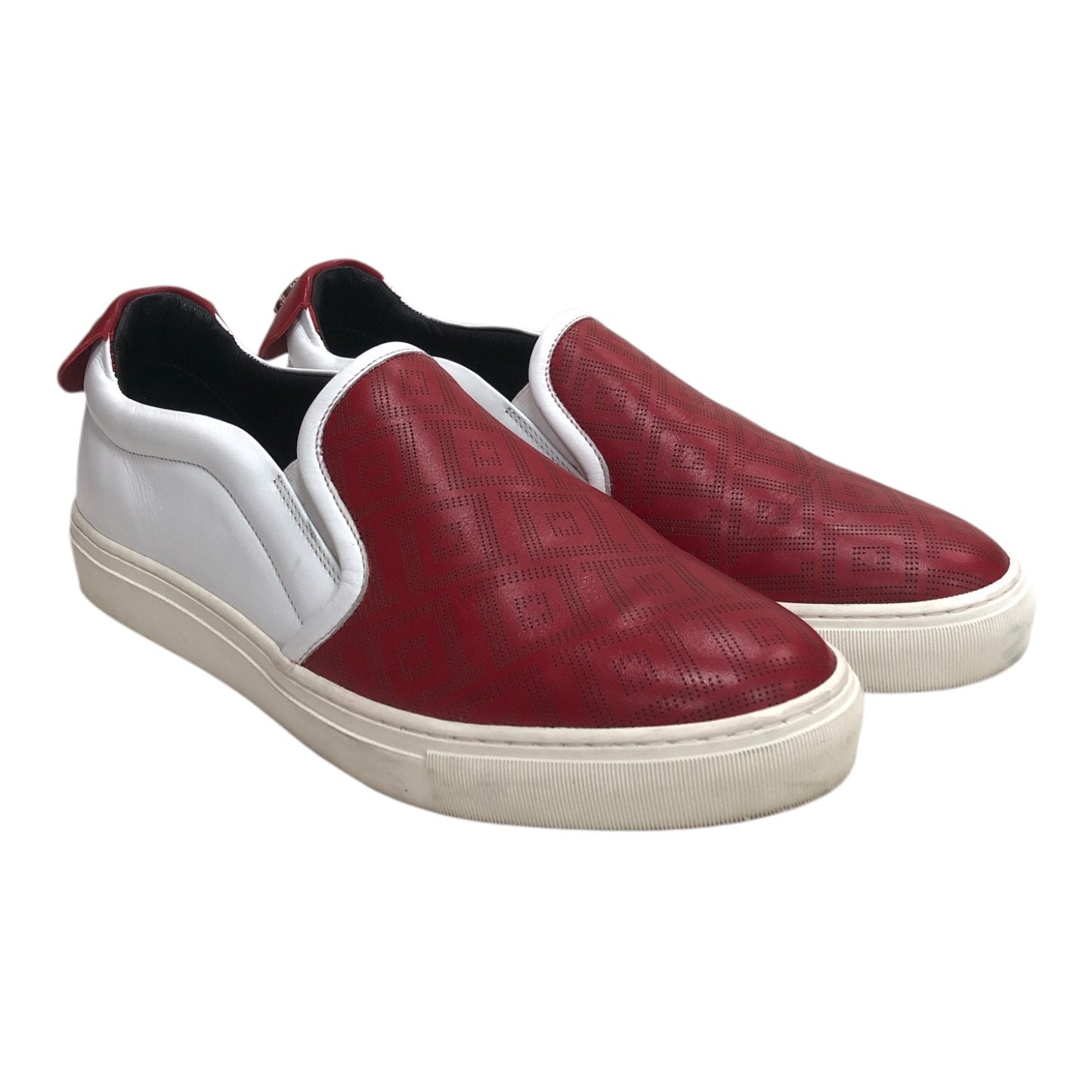 VERSACE Red & White Leather Loafer - Moda Consignment