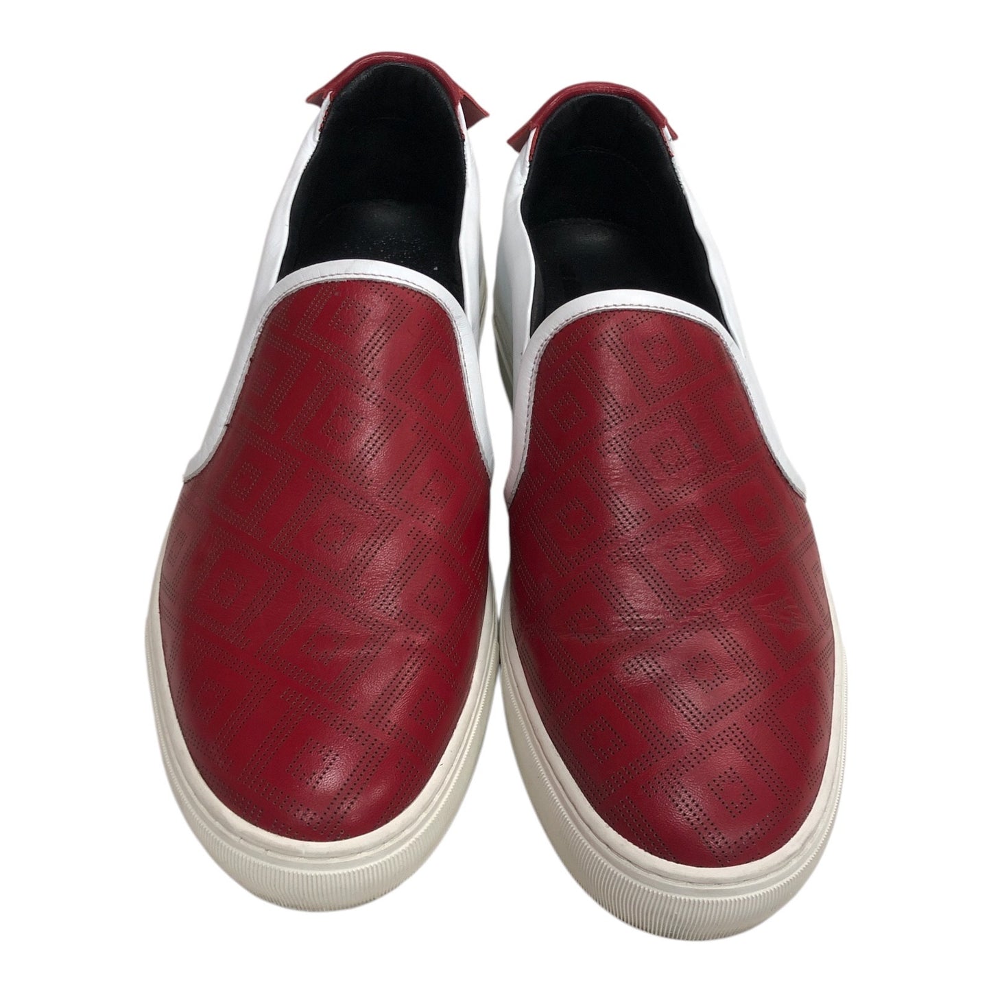 VERSACE Red & White Leather Loafer - Moda Consignment