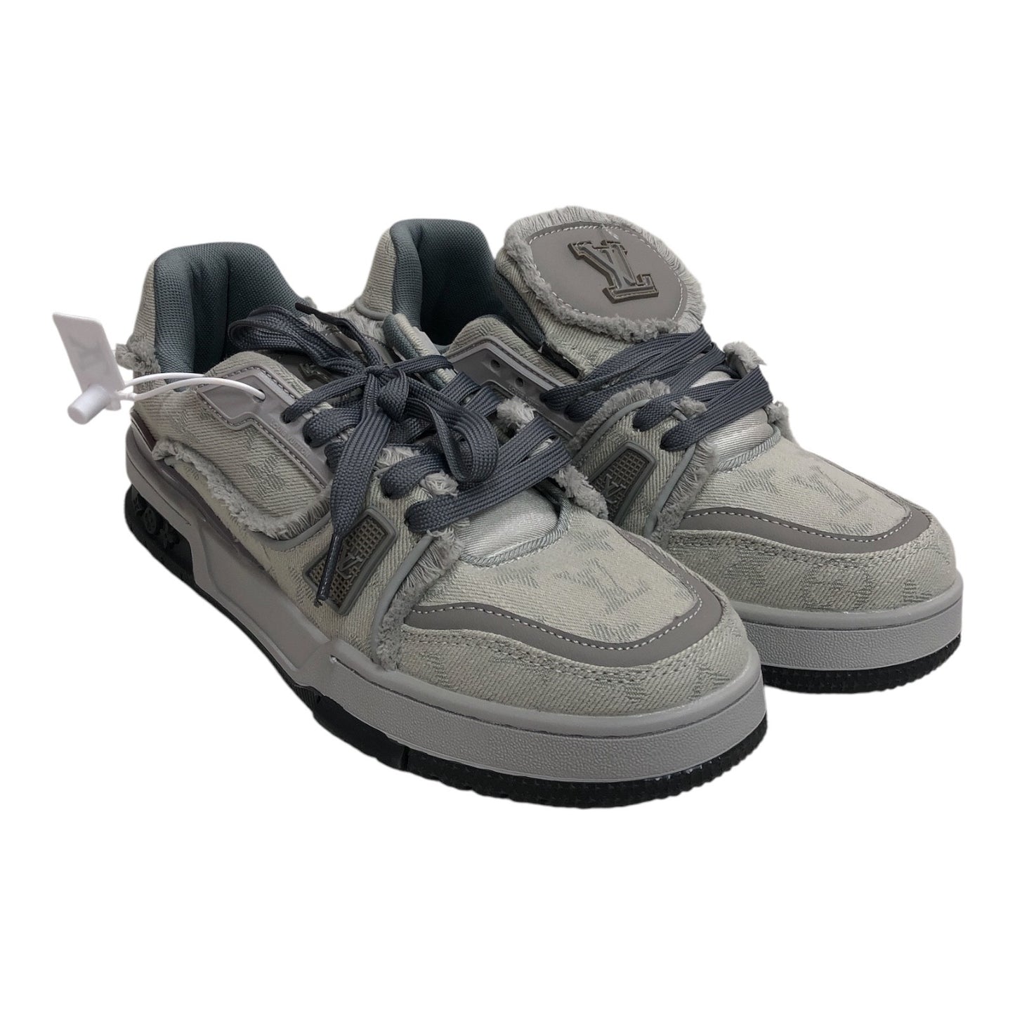 LOUIS VUITTON Grey Denim Sneakers - Moda Consignment