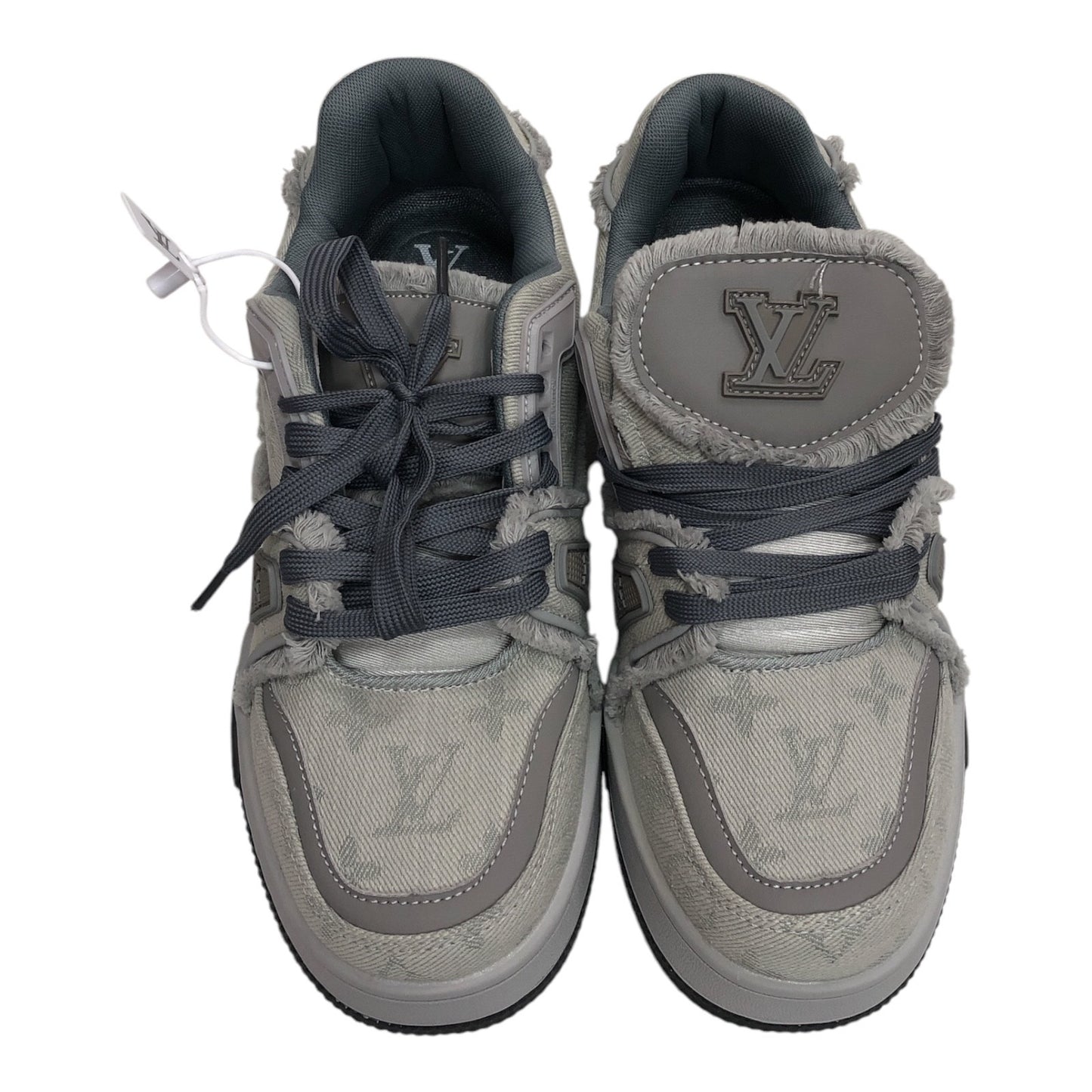 LOUIS VUITTON Grey Denim Sneakers - Moda Consignment