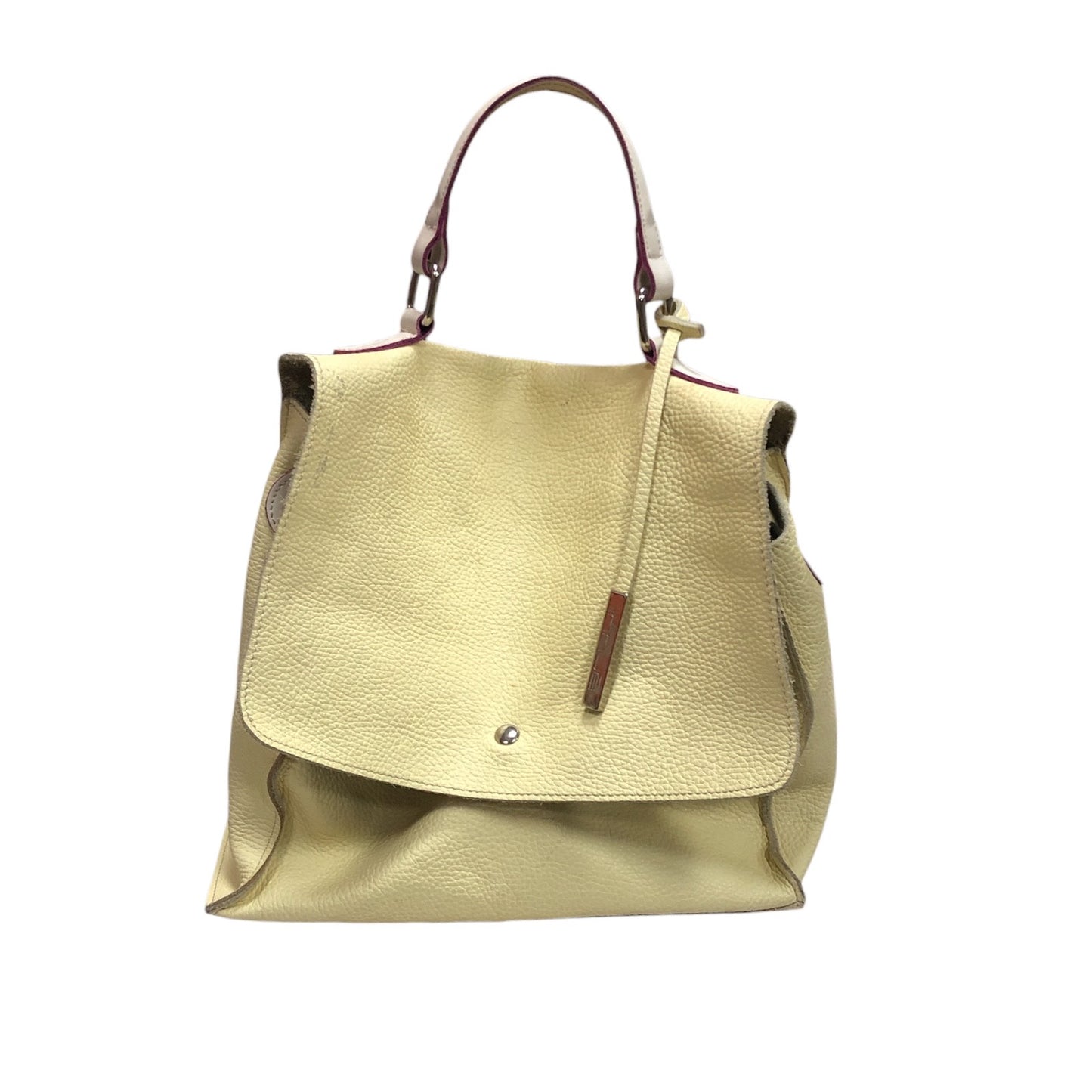 INNUE Genuine Leather Yellow Handbag
