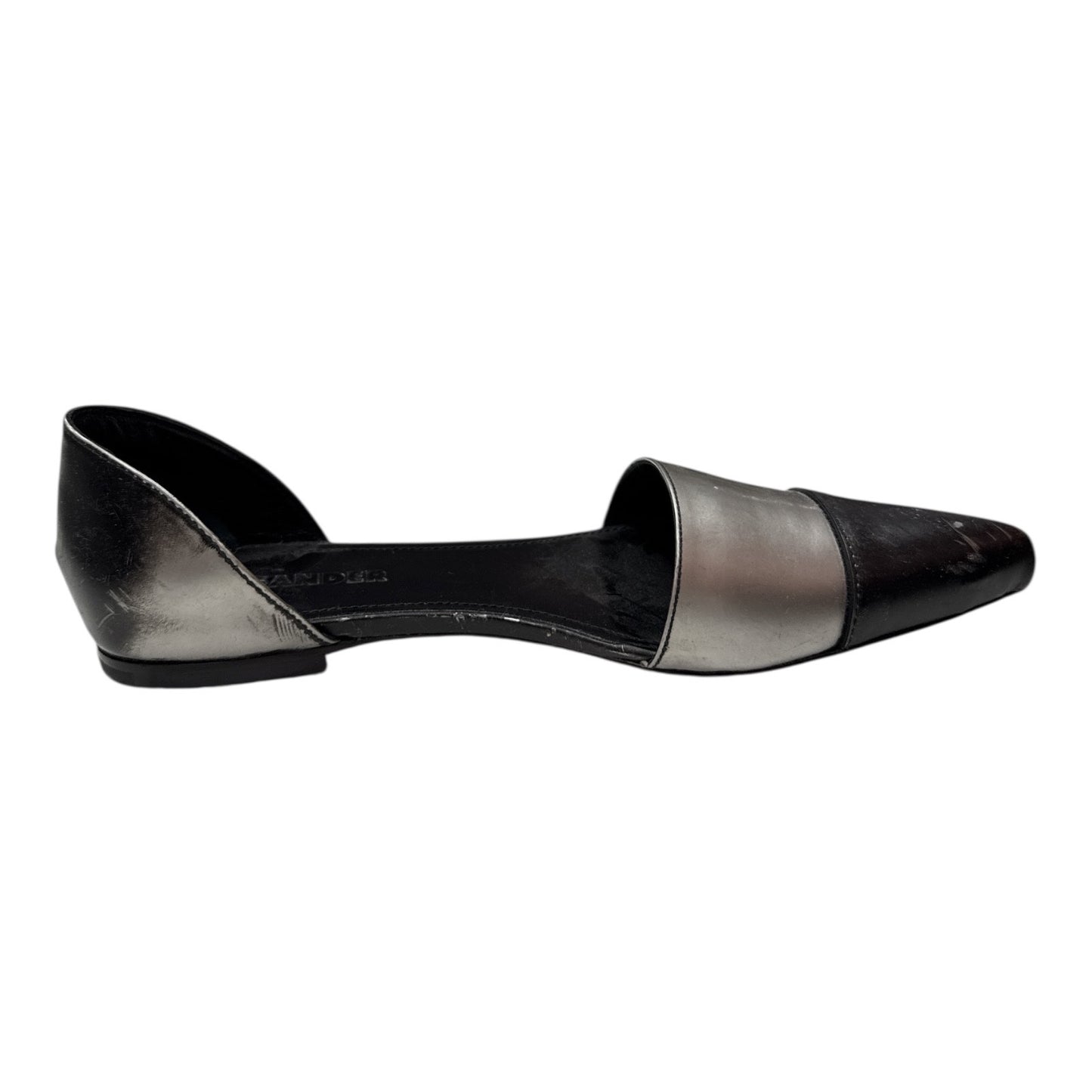 LEATHER BALLET FLATS JIL SANDER BLACK