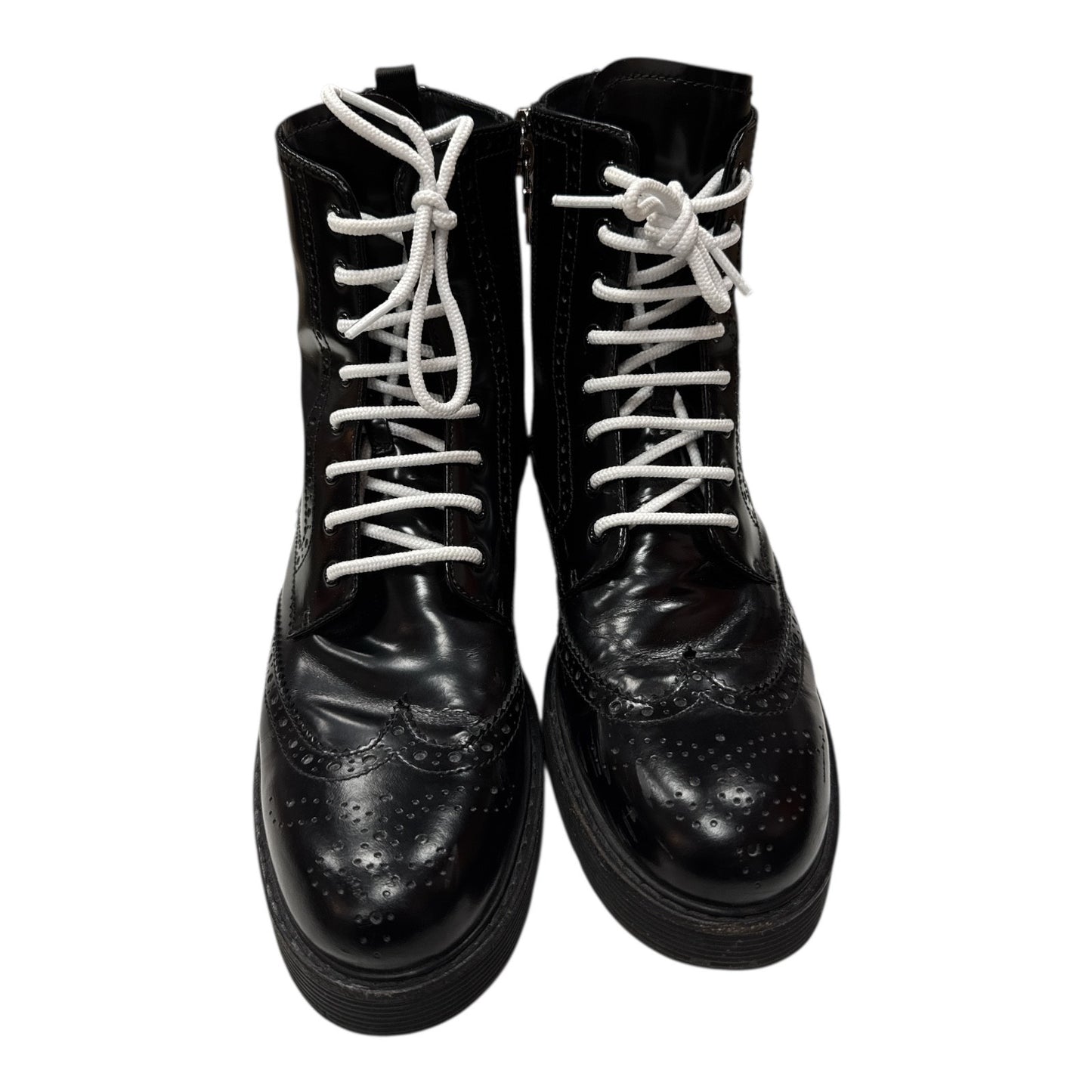 PRADA Sport leather brogue boot