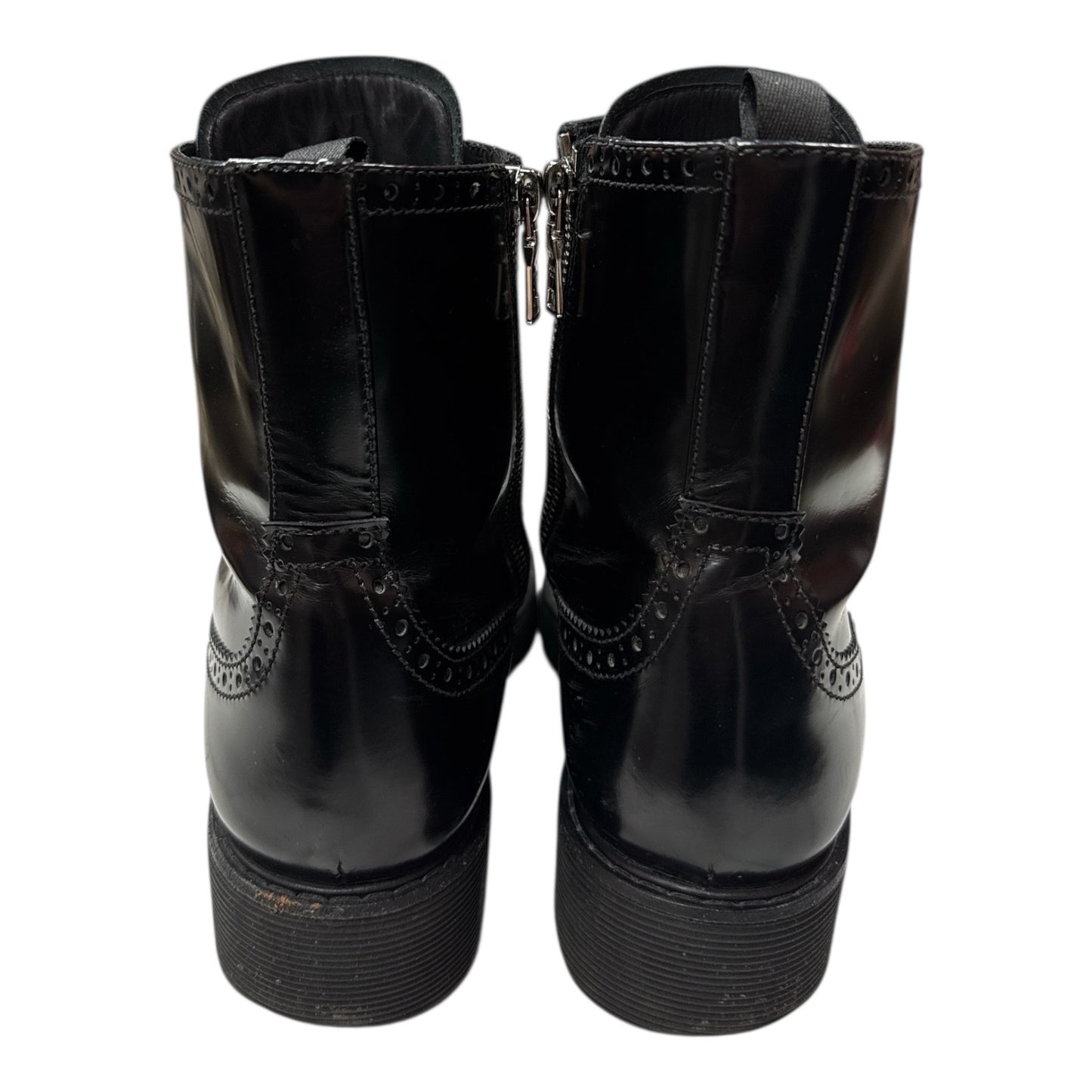 PRADA Sport leather brogue boot