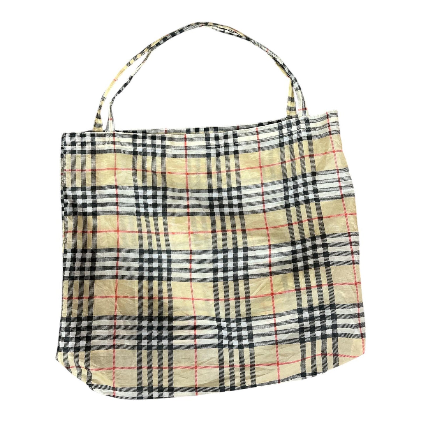 BURBERRY Grocery Plaid Bag - Moda Consignment