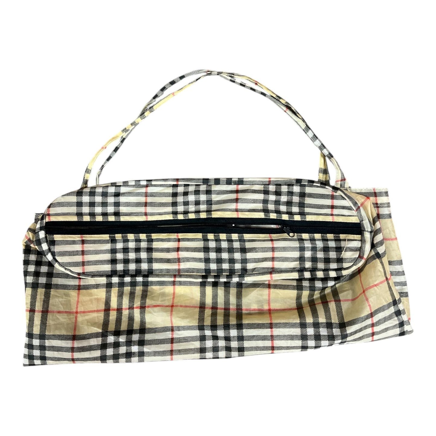 BURBERRY Grocery Plaid Bag - Moda Consignment