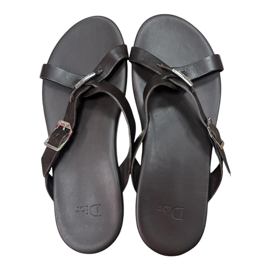 CHRISTIAN DIOR Homme brown leather sandals - Moda Consignment