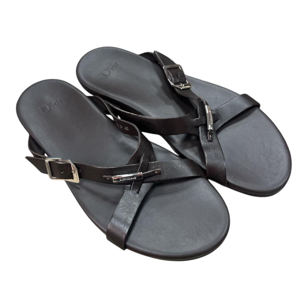CHRISTIAN DIOR Homme brown leather sandals - Moda Consignment