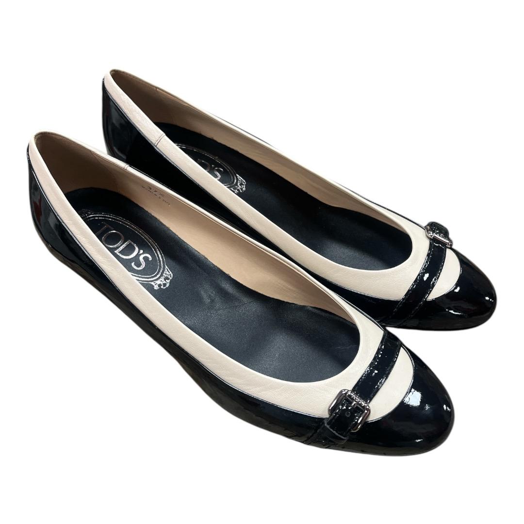 TOD'S black & white Kitten heels - Moda Consignment
