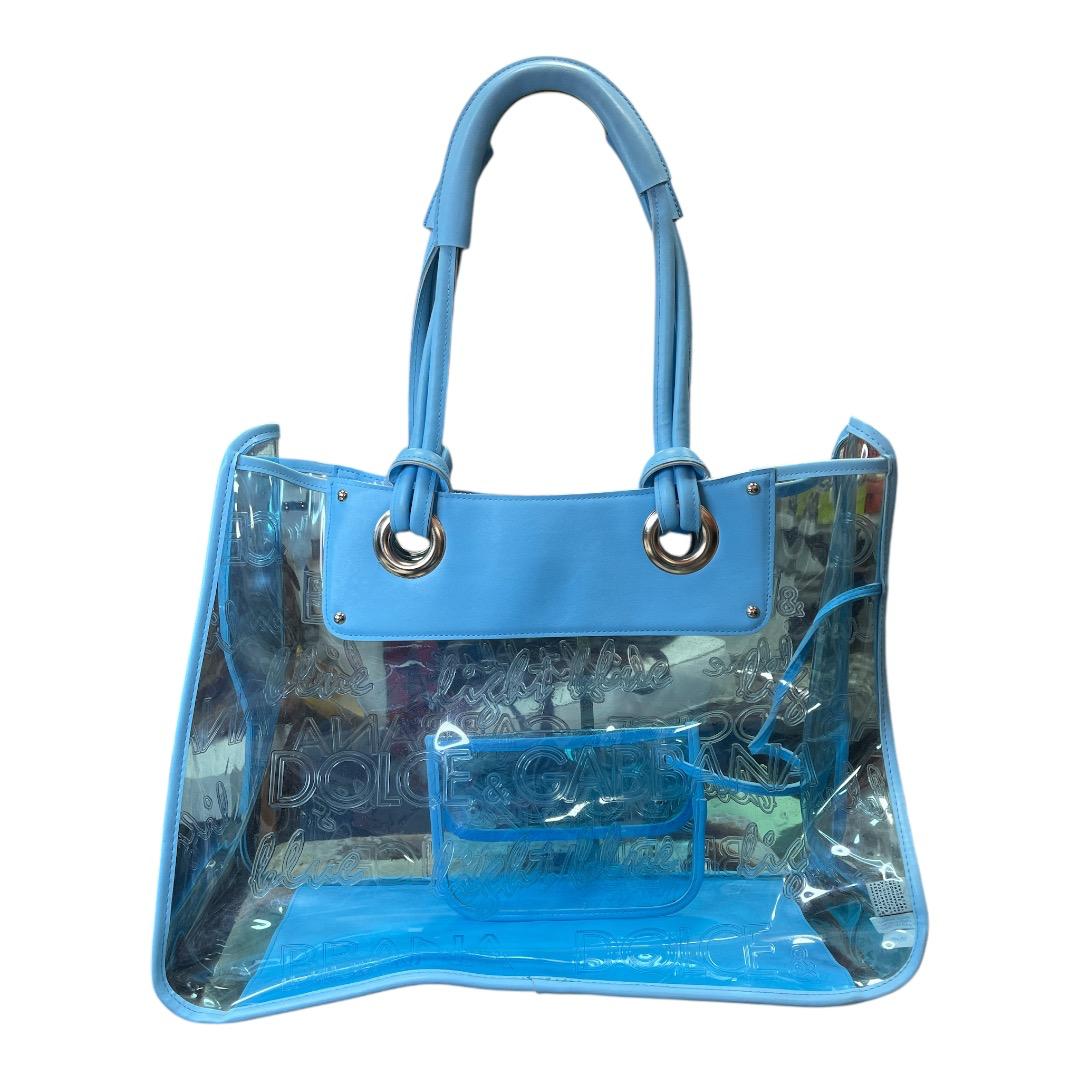 DOLCE & GABBANA LIGHT BLUE VINYL TOTE POOL - Moda Consignment
