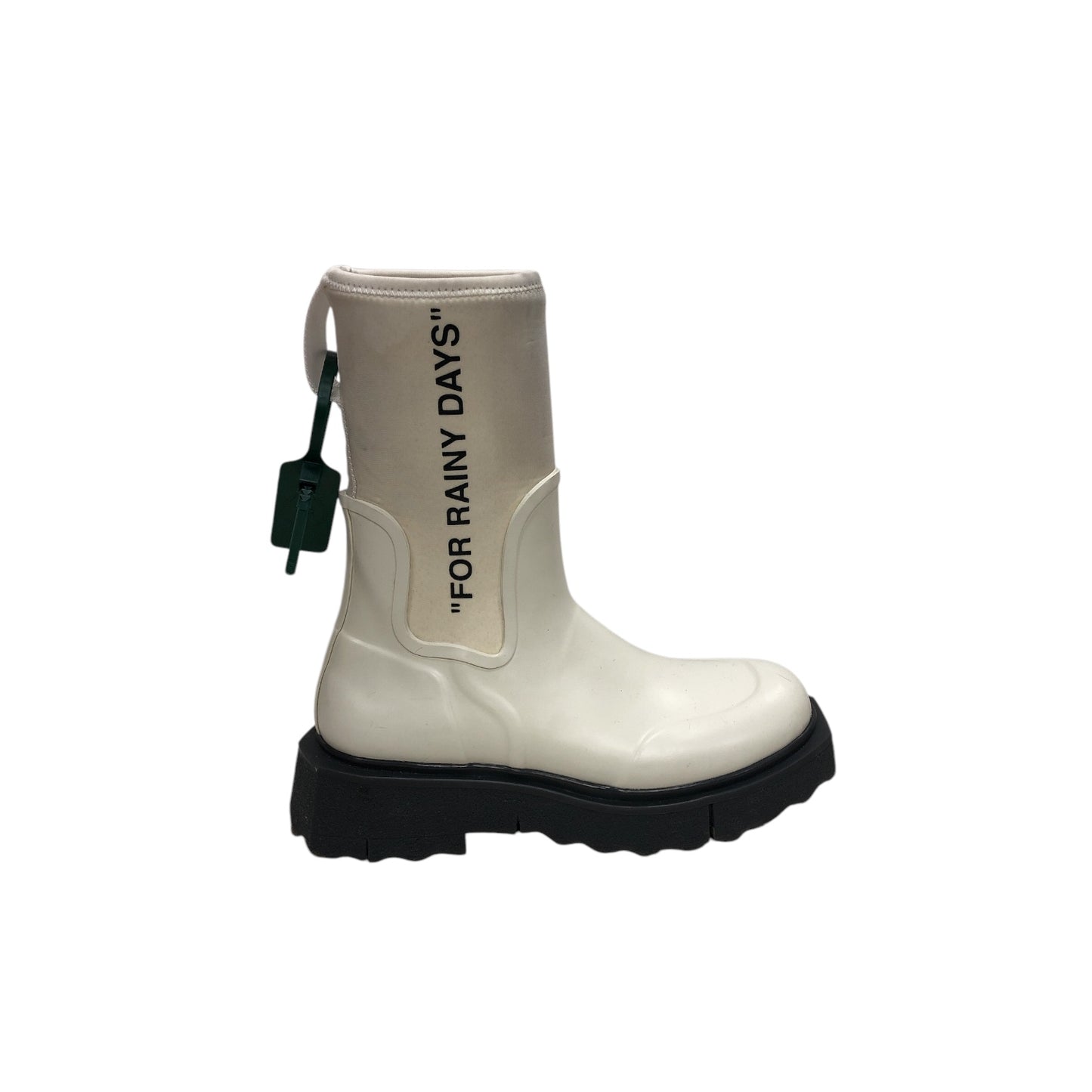 OFF-WHITE Sponge Rubber Rain Boot White