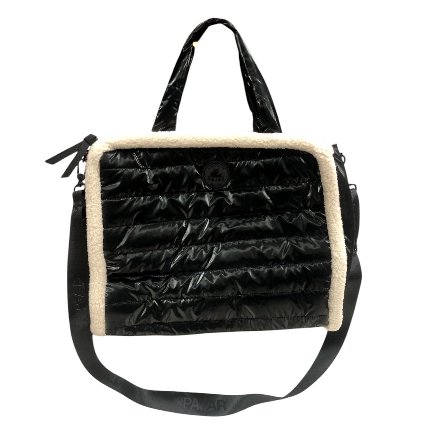 PAJAR Quilted Faux Shearling Trim Convertible Shoulder Bag