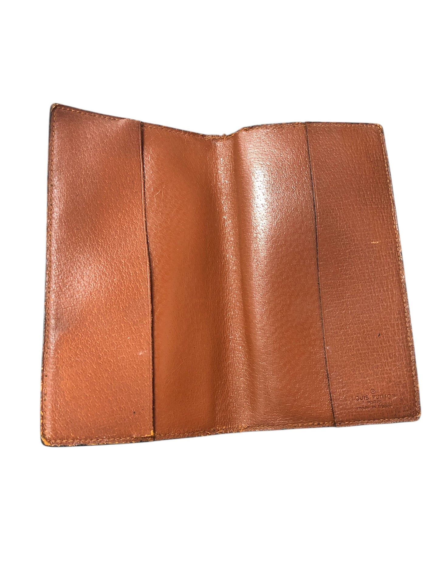 LOUIS VUITTON Leather Checkbook Cover - Moda Consignment
