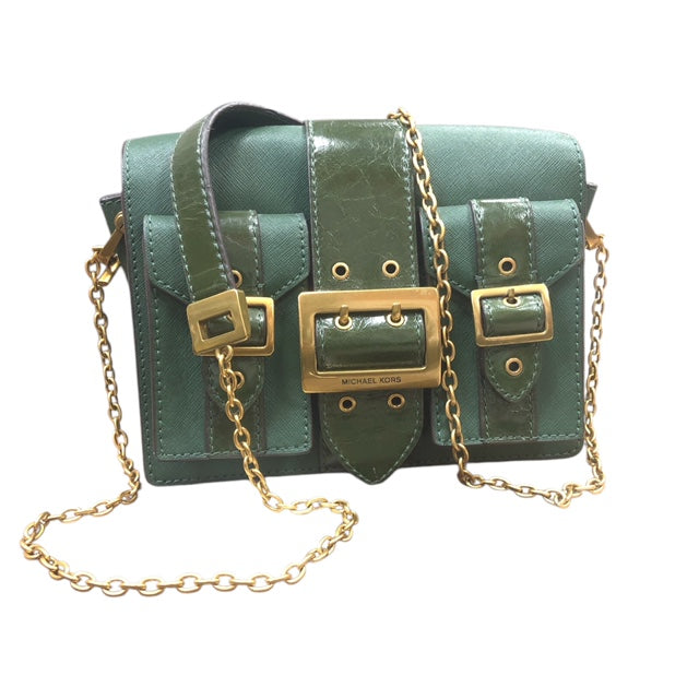 MICHAEL KORS Green Hayden Pocket Msgr - Moda Consignment