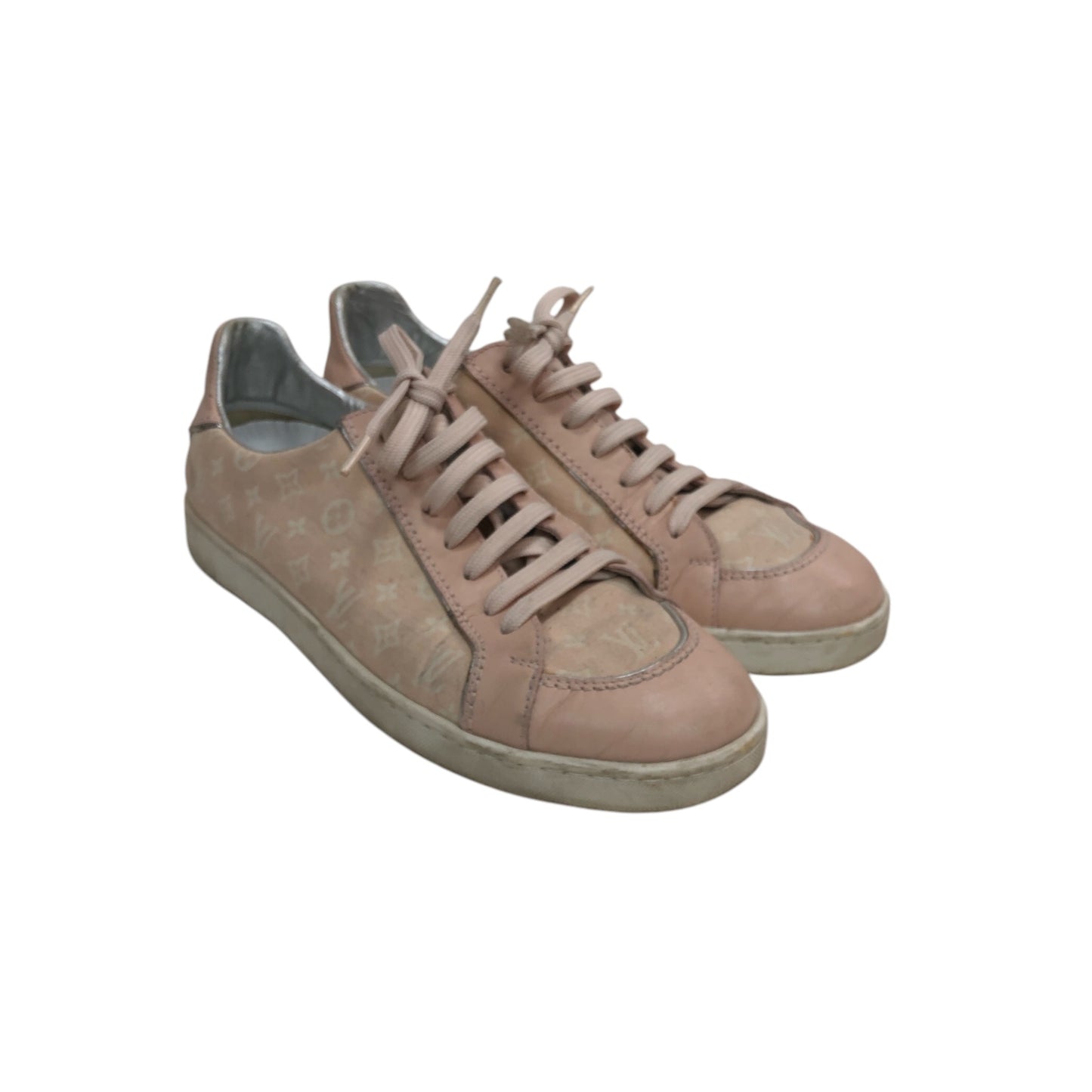 LOUIS VUITTON Pink Monogram Sneakers - Moda Consignment