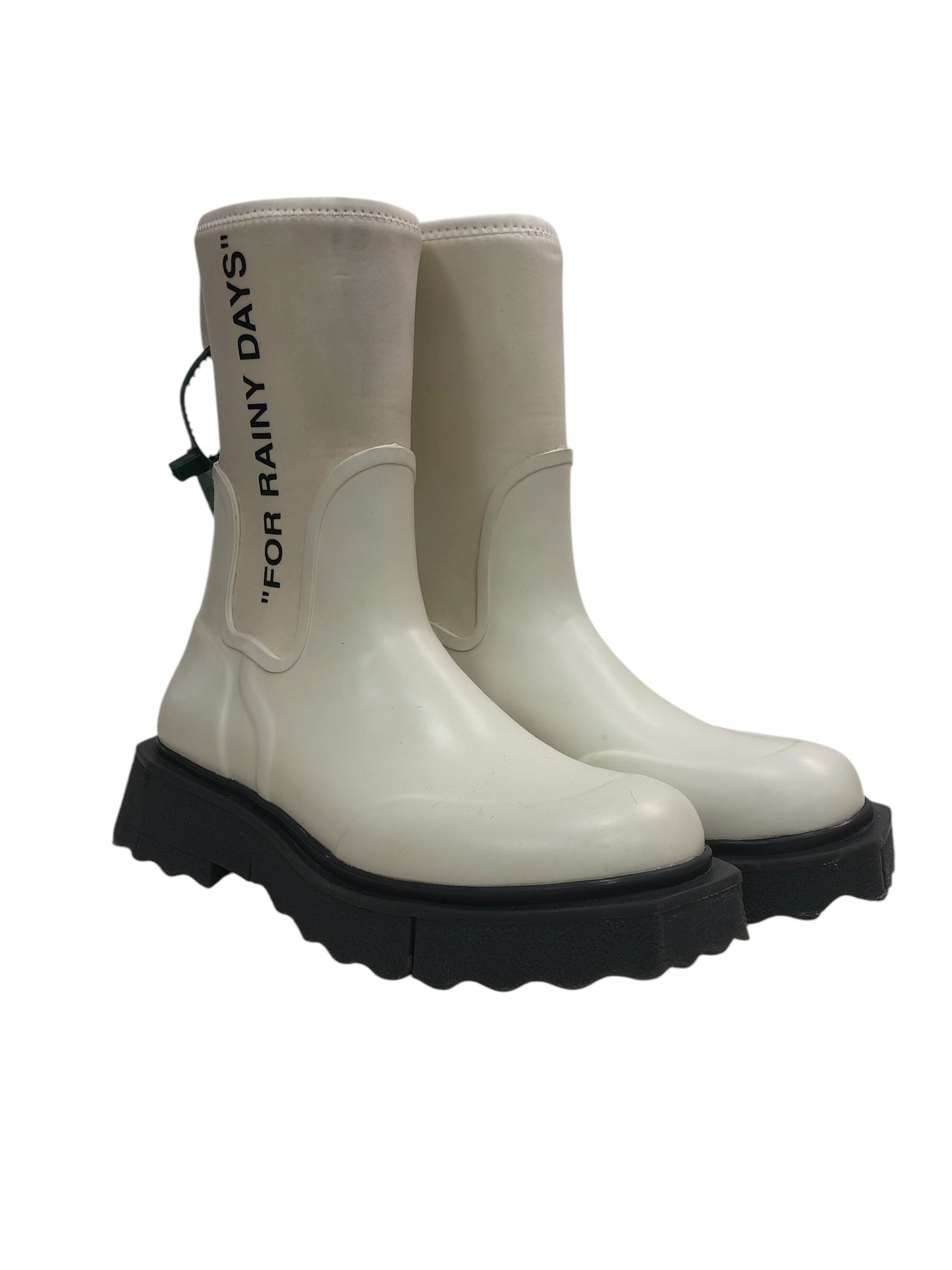 OFF-WHITE Sponge Rubber Rain Boot White