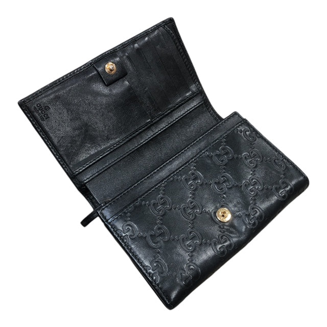 GUCCI Black Leather Wallet - Moda Consignment