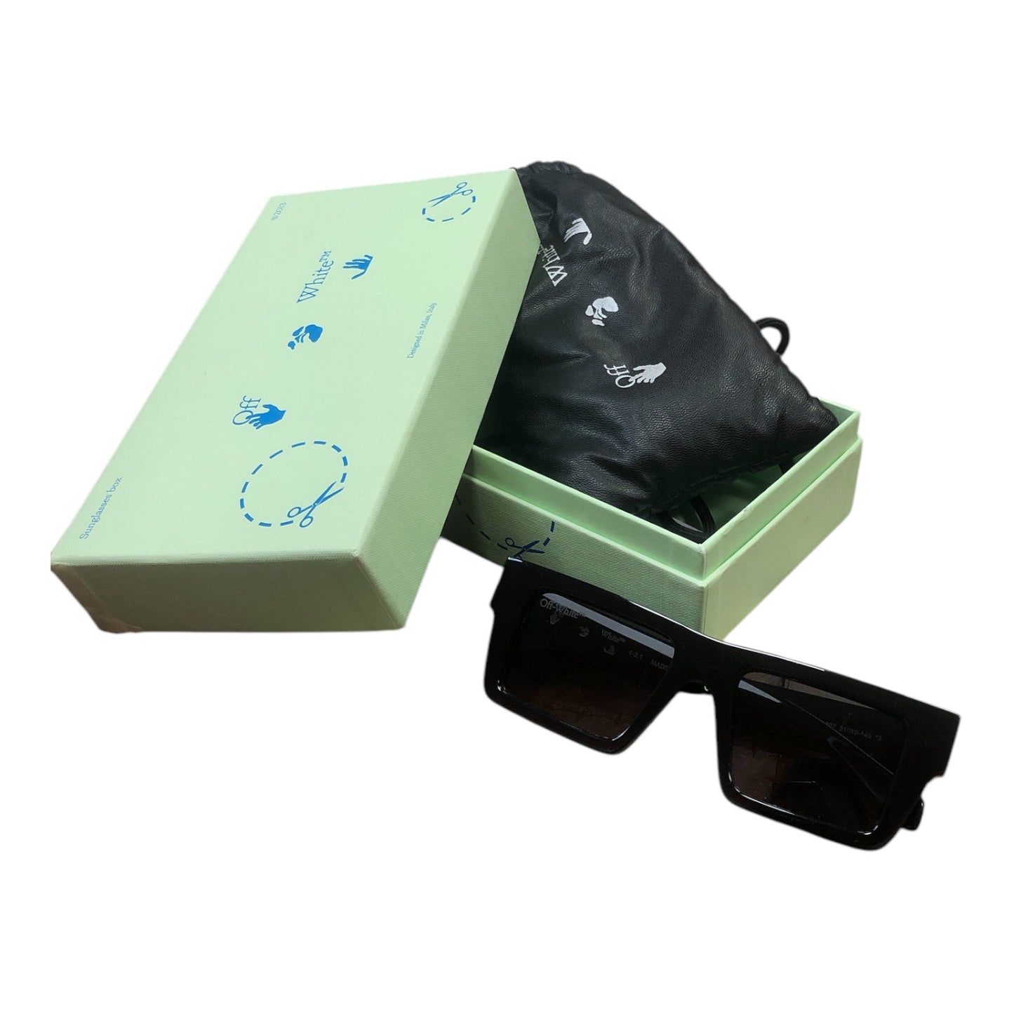 OFF-WHITE Black Nassau Sunglasses - Moda Consignment