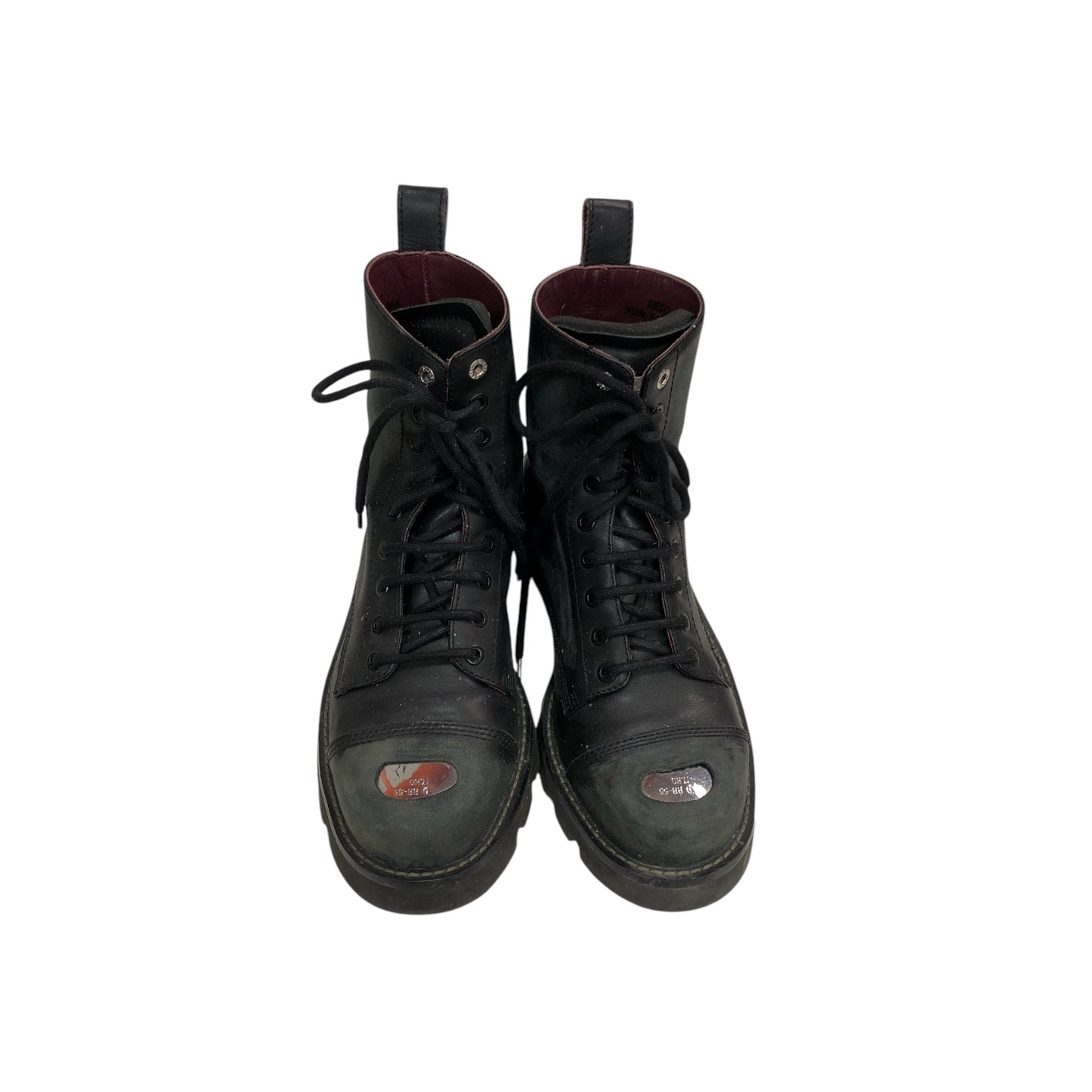 DIESEL High-Top Leather Boots - Moda Consignment