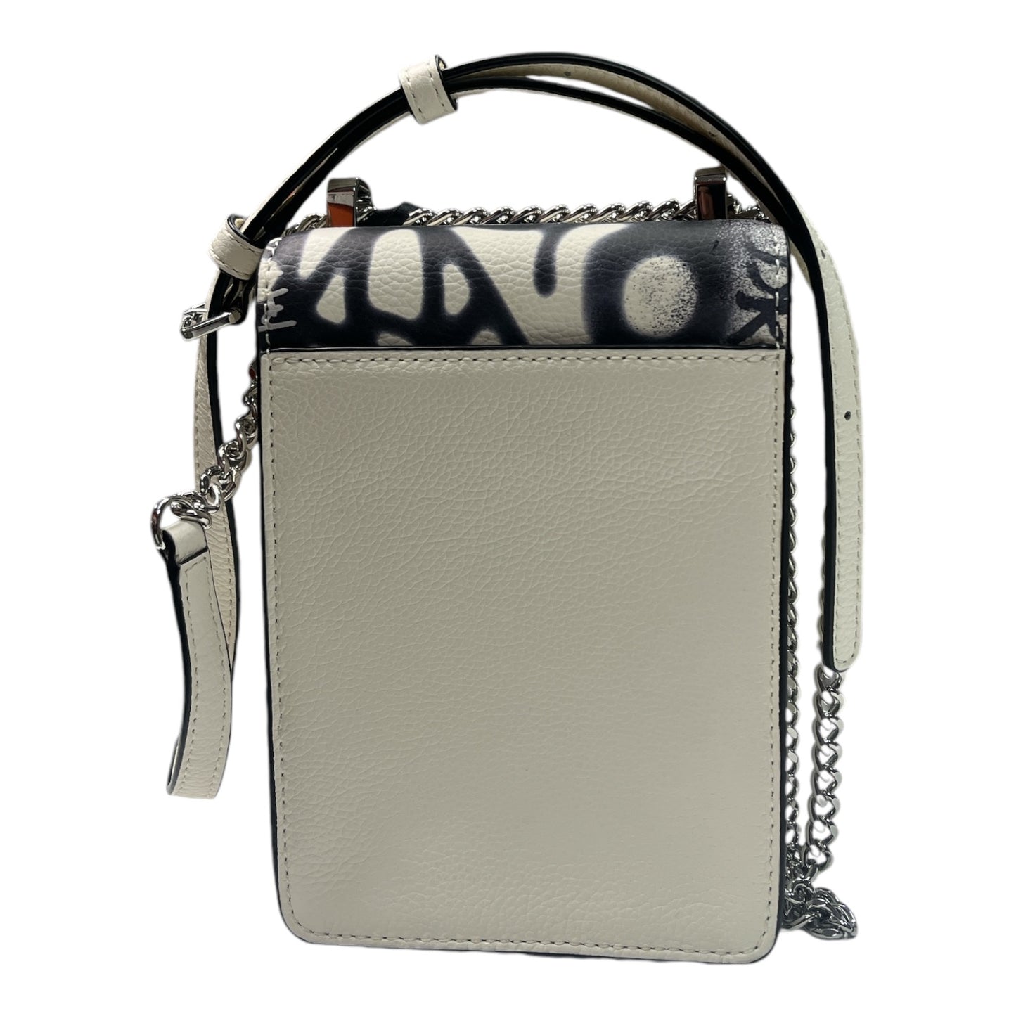 DKNY crossbody bag with silver metal and black strap - Moda Consignment