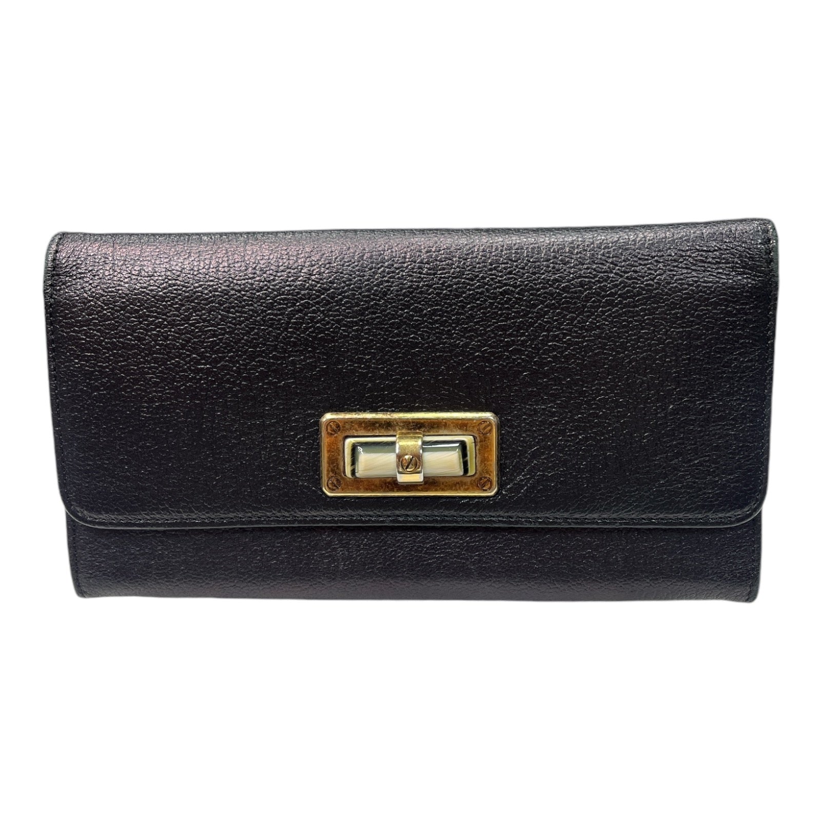 LANVIN Leather Flap Wallet - Moda Consignment