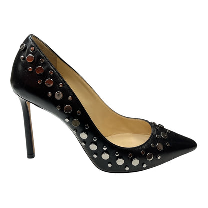 JIMMY CHOO Romy 100 Black Nappa Pointy Toe Pumps - Moda Consignment