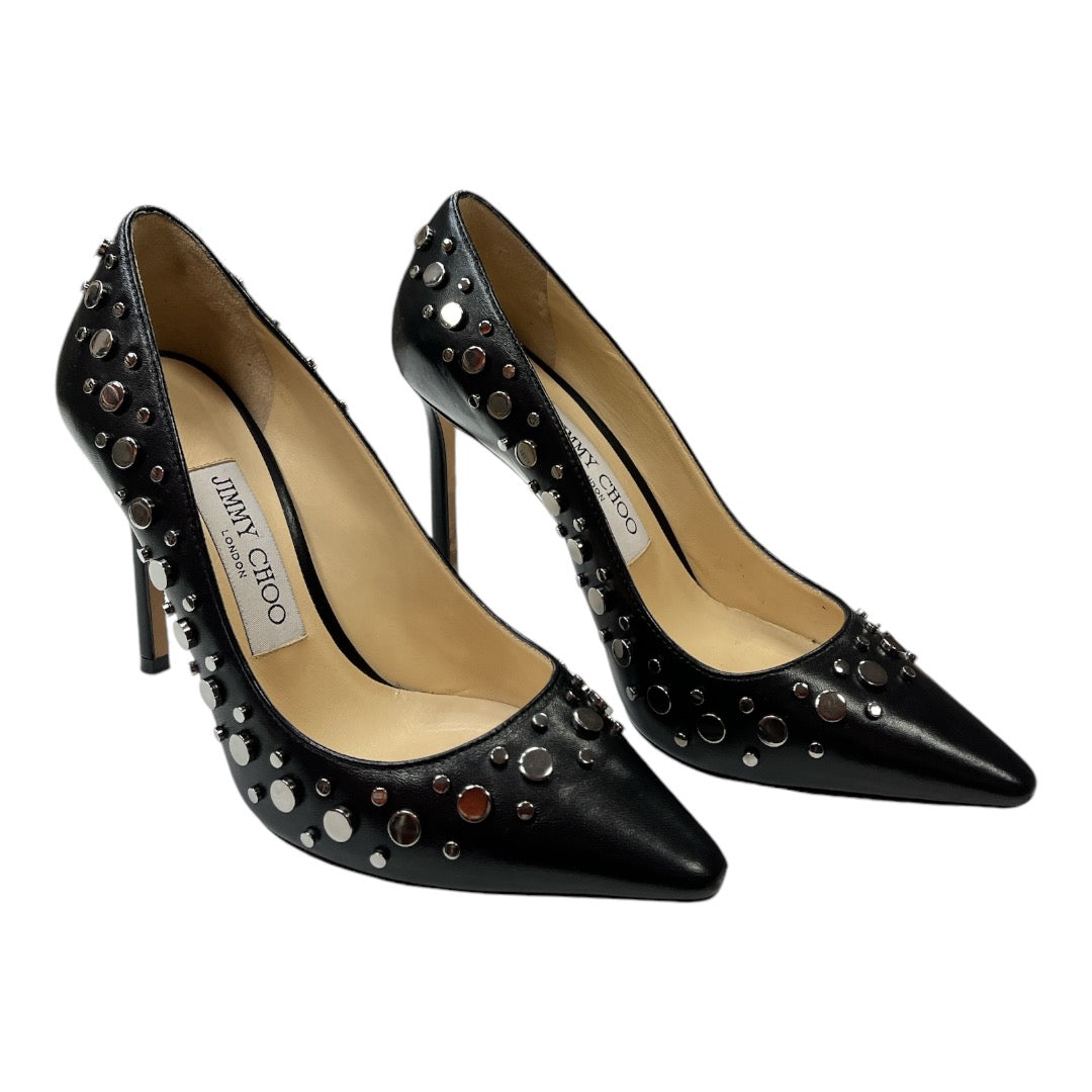 JIMMY CHOO Romy 100 Black Nappa Pointy Toe Pumps - Moda Consignment