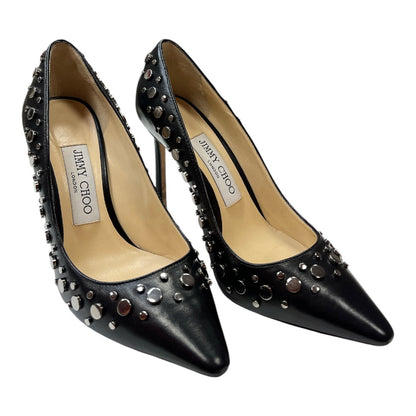 JIMMY CHOO Romy 100 Black Nappa Pointy Toe Pumps - Moda Consignment