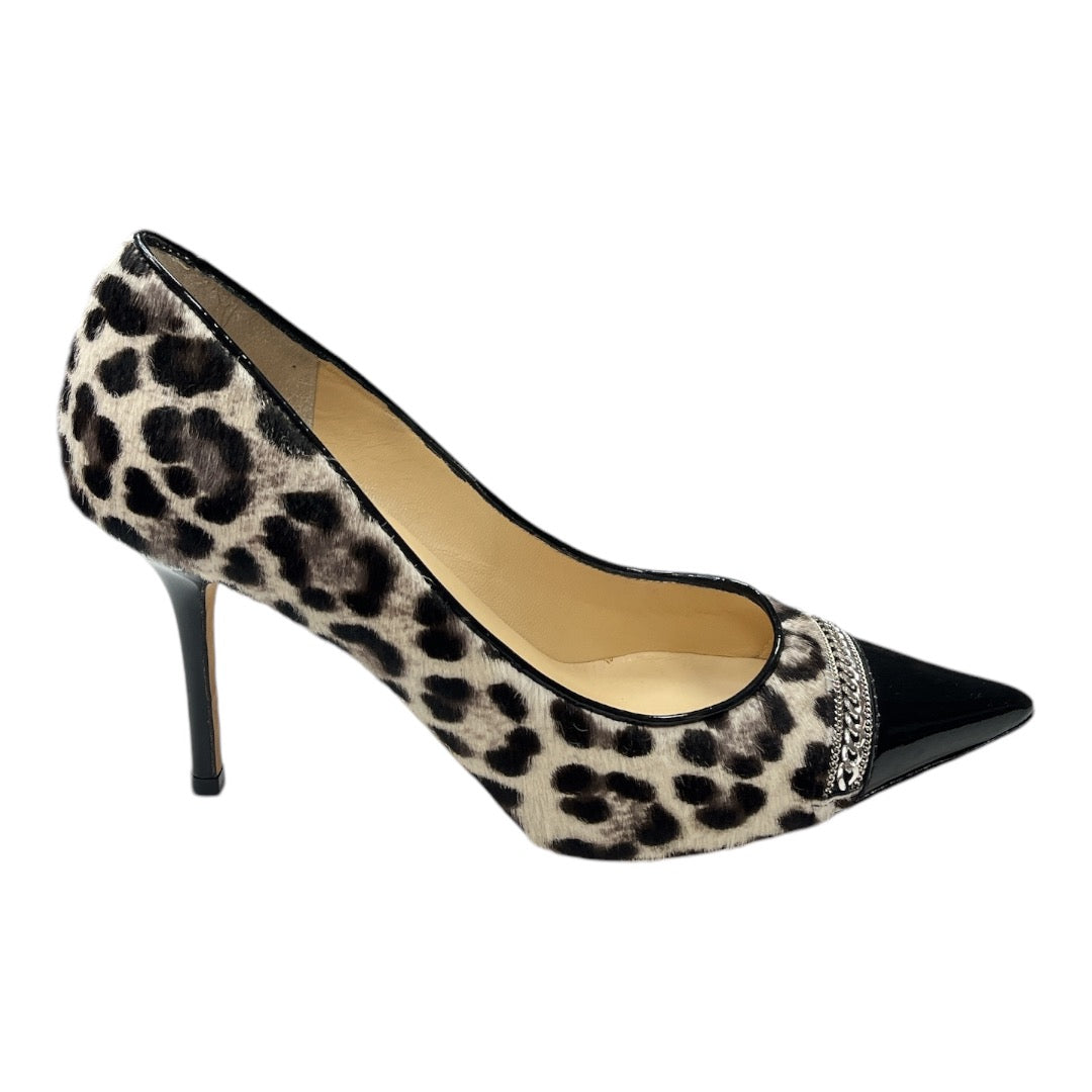 JIMMY CHOO Black & Brown Chain Pump - Moda Consignment