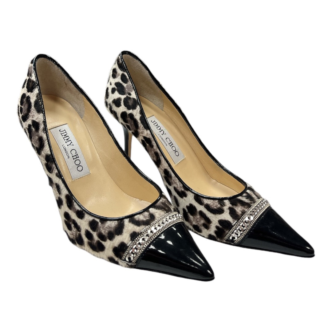 JIMMY CHOO Black & Brown Chain Pump - Moda Consignment