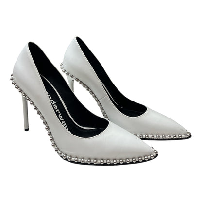 ALEXANDER WANG White Rie Studded Heels - Moda Consignment