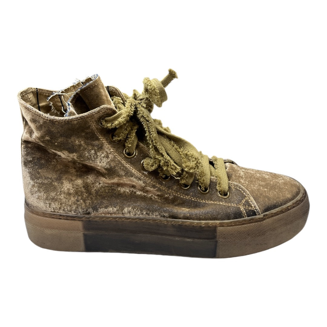 UMA WANG Khaki Brown Velvet Tennis Shoe Sneaker - Moda Consignment