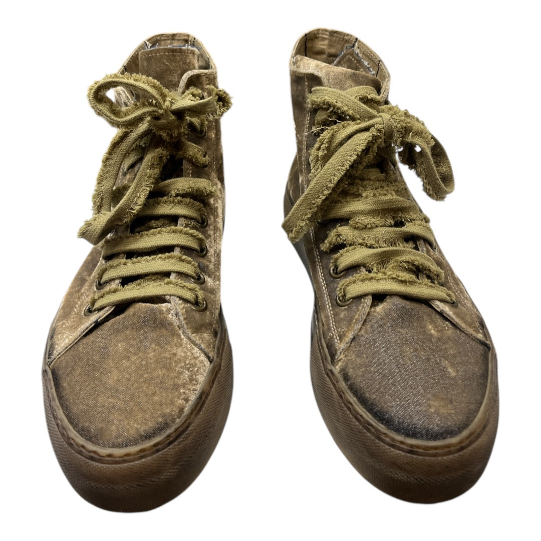 UMA WANG Khaki Brown Velvet Tennis Shoe Sneaker - Moda Consignment