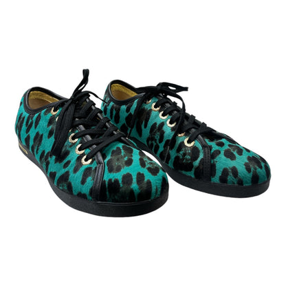 DOLCE & GABBANA Green & Black Print Sneaker - Moda Consignment