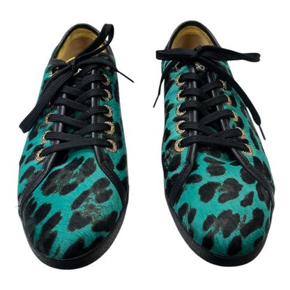 DOLCE & GABBANA Green & Black Print Sneaker - Moda Consignment