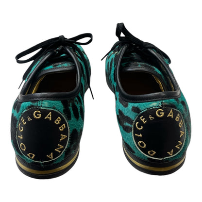 DOLCE & GABBANA Green & Black Print Sneaker - Moda Consignment