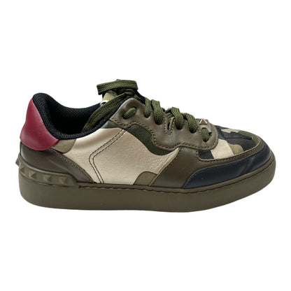 VALENTINO Green & Multi Camo Rockstud Sneaker - Moda Consignment