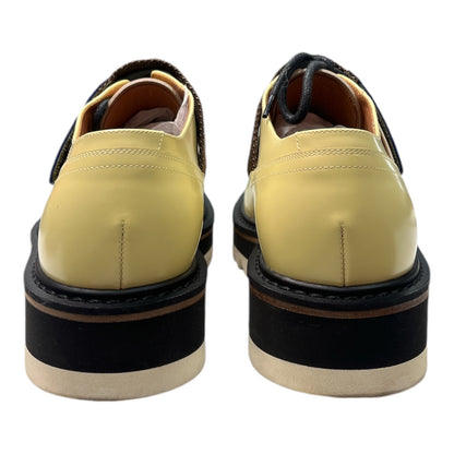 DRIES VAN NOTEN Yellow Leather & Brown Strap Oxford - Moda Consignment