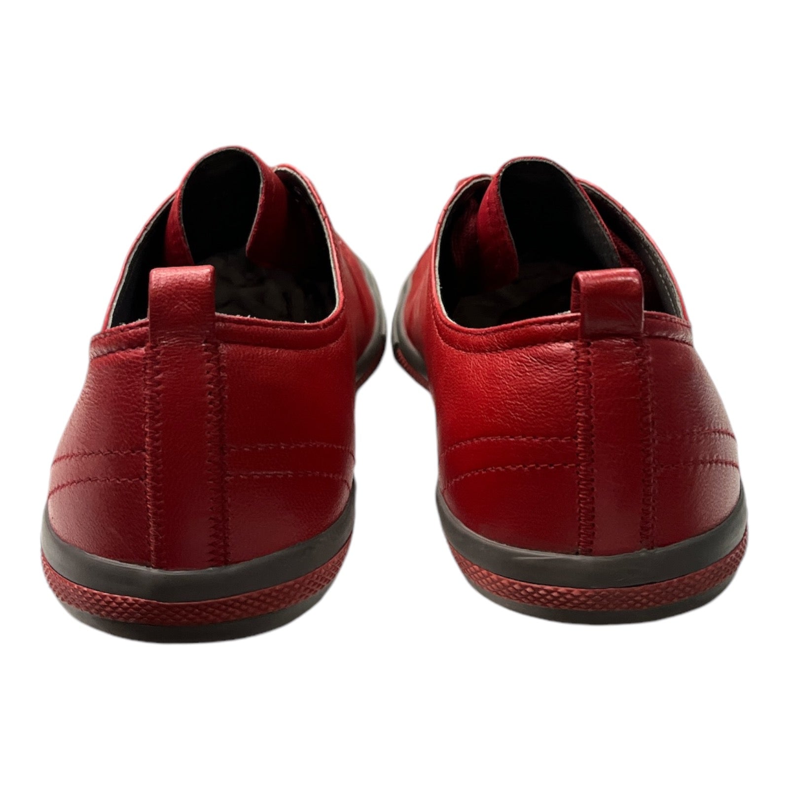 Prada red leather sneakers - Moda Consignment