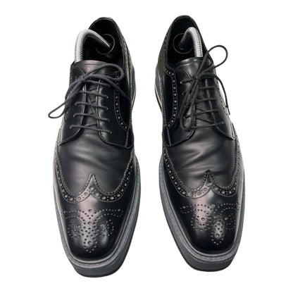 PRADA Spazzolato Fume Brogues Size - Moda Consignment