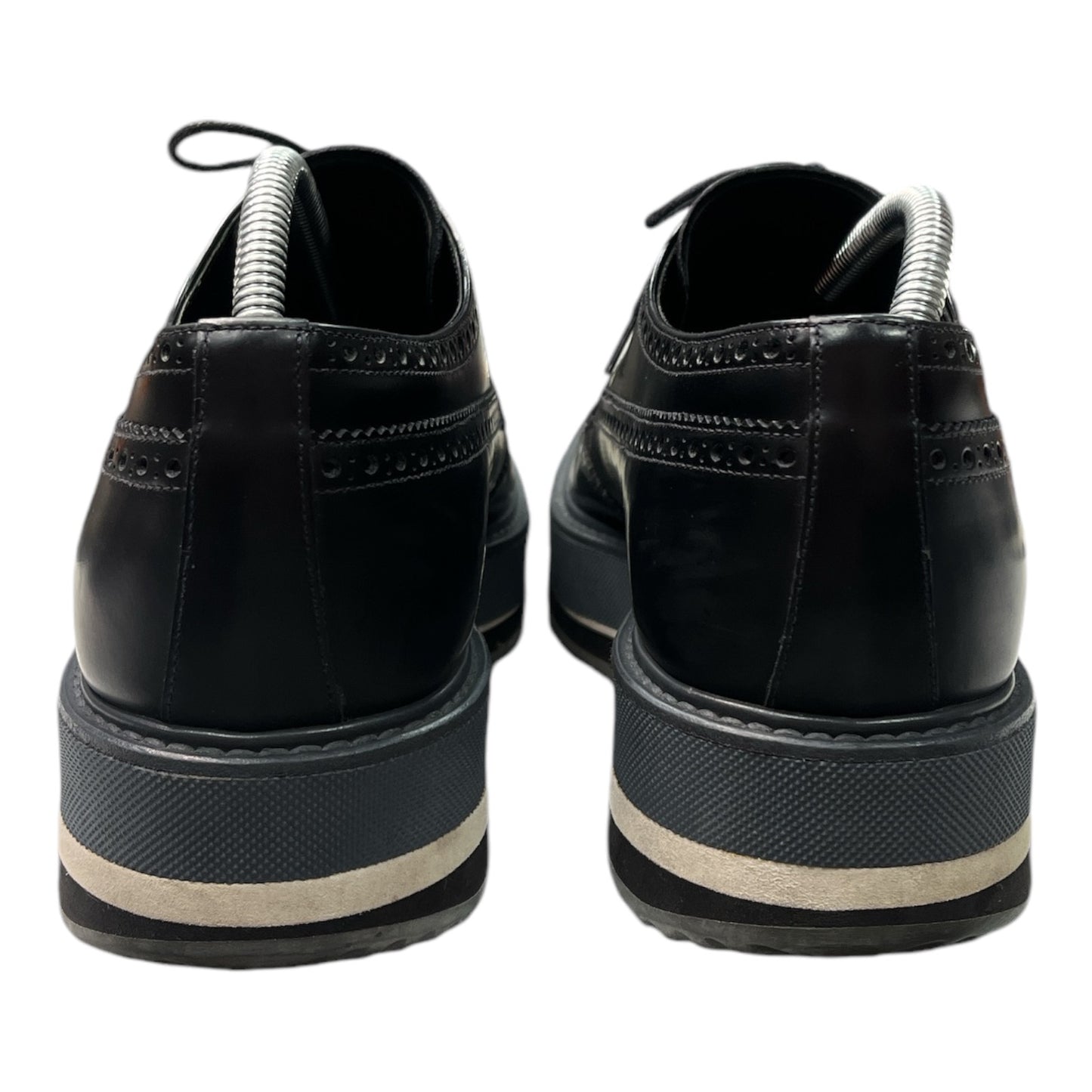 PRADA Spazzolato Fume Brogues Size - Moda Consignment