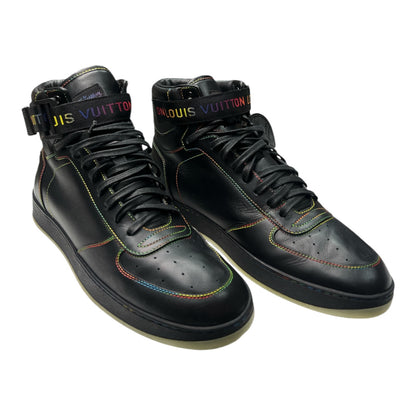 LOUIS VUITTON Calfskin Rivoli High Top Sneakers - Moda Consignment