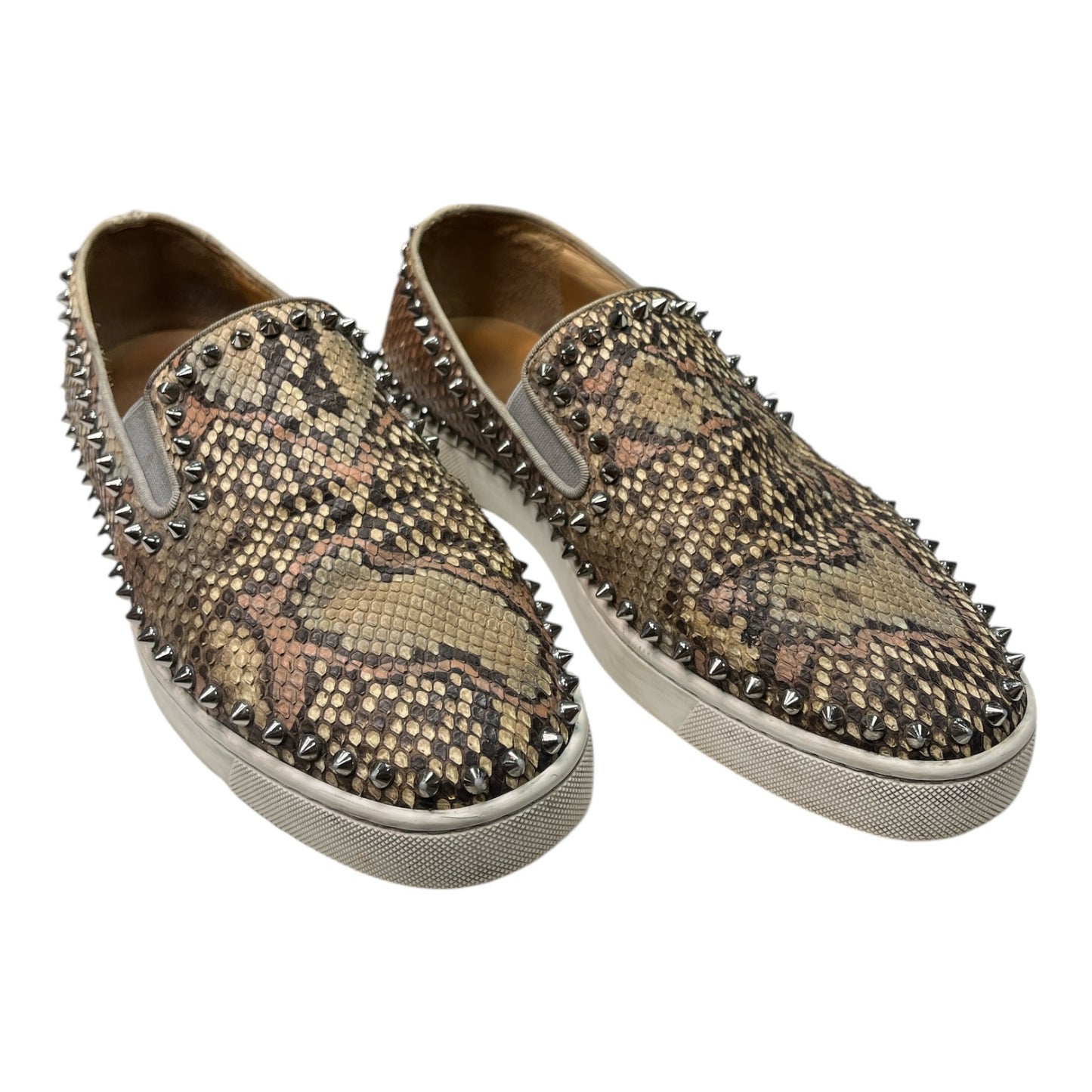 CHRISTIAN LOUBOUTIN Pik Boat glitter trainers - Moda Consignment